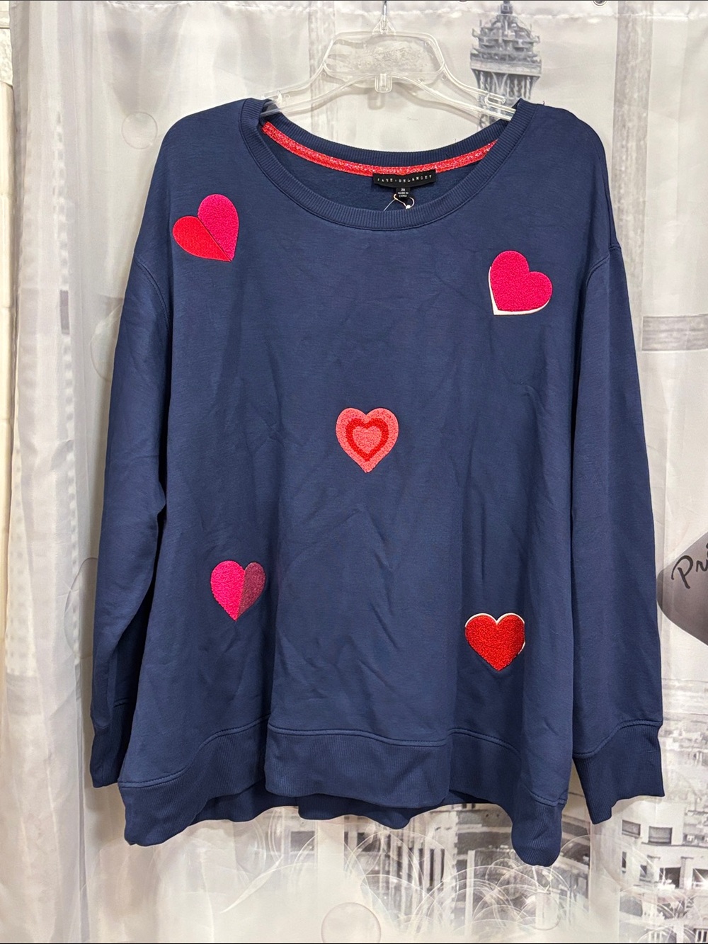 NWT Jane & Delancey Heart Sweatshirt